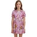 Peonies Nature Bloom Blossom Pink Kids  Sweet Collar Dress View1