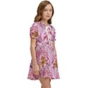 Peonies Nature Bloom Blossom Pink Kids  Sweet Collar Dress View2