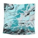 Fluid Turquoise Square Tapestry (Large) View1