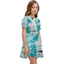Fluid Turquoise Kids  Sweet Collar Dress View2