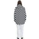 Pattern Checkered Squares Black White Pattern Women s Multi Pockets Zip Ski and Snowboard Waterproof Breathable Jacket View4
