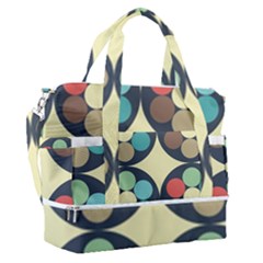 Circles Round Pattern Sphere Ball Sports Shoulder Bag With Shoes Compartment