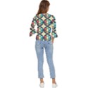 Circles Round Pattern Sphere Ball Bell Sleeve Top View4