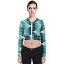 Triangles Pyramid Geometric Pattern Long Sleeve Zip Up Bomber Jacket View1