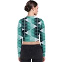 Triangles Pyramid Geometric Pattern Long Sleeve Zip Up Bomber Jacket View2
