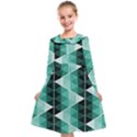 Triangles Pyramid Geometric Pattern Kids  Midi Sailor Dress View1