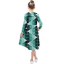 Triangles Pyramid Geometric Pattern Kids  Midi Sailor Dress View2