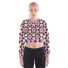 Pattern Design Star Snowflake Cropped Sweatshirt