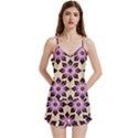 Pattern Design Star Snowflake V-Neck Satin Loungewear Set View1