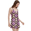 Pattern Design Star Snowflake V-Neck Satin Loungewear Set View3