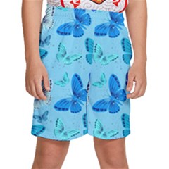 Butterflies Insect Pattern Nature Kids  Basketball Shorts