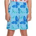 Butterflies Insect Pattern Nature Kids  Basketball Shorts View1
