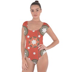 Background Abstract Short Sleeve Leotard 