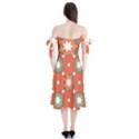 Background Abstract Shoulder Tie Bardot Midi Dress View2
