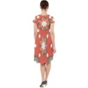 Background Abstract Cap Sleeve Midi Dress With Pockets View2
