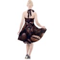 Coffee Beans Halter Party Swing Dress  View2