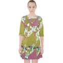 Colorwoven Abstract Print Quarter Sleeve Pocket Dress View1