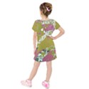 Colorwoven Abstract Print Kids  Short Sleeve Velvet Dress View2