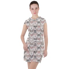 Cute Animals Drawstring Hooded Dress