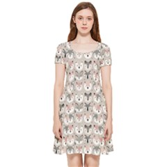 Cute Animals Inside Out Cap Sleeve Dress