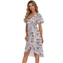 Cute Animals Women s Kimono Wrap Satin Dress View2
