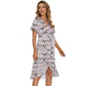 Cute Animals Women s Kimono Wrap Satin Dress View3