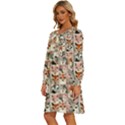 Foxs Women s Round Neck Long Sleeve Bow Deco Dress View2