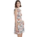 Mix Animal Faces Cocktail Party Halter Sleeveless Dress With Pockets View3