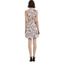 Mix Animal Faces Cocktail Party Halter Sleeveless Dress With Pockets View4