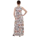 Mix Animal Faces Empire Waist Velour Maxi Dress View2