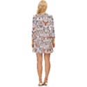 Mix Animal Faces Long Sleeve Babydoll Dress View4
