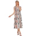 Fox V-Neck Drawstring Shoulder Sleeveless Maxi Dress View3