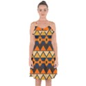 Aztec Mexico Inca Mayan Design Ruffle Detail Chiffon Dress View1
