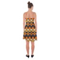Aztec Mexico Inca Mayan Design Ruffle Detail Chiffon Dress View2