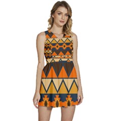 Aztec Mexico Inca Mayan Design Sleeveless High Waist Mini Dress