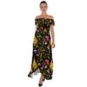 Abstract Print Off Shoulder Open Front Chiffon Dress View1