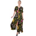 Abstract Print Waist Tie Boho Maxi Dress View1