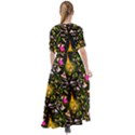 Abstract Print Waist Tie Boho Maxi Dress View2