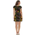 Abstract Print Short Sleeve Tiered Mini Dress View4