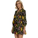 Abstract Print V-Neck Placket Mini Dress View2