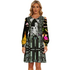 Star Wars Women s Round Neck Long Sleeve Bow Deco Dress