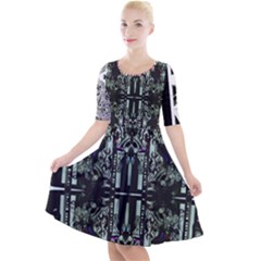 Black Constellation Screenshot 2025-03-14 At 12 02 18?am Eclectic Beauty Updated Beautiful People Quarter Sleeve A-line Dress With Pockets