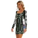 Black Constellation Screenshot 2025-03-14 At 12 02 18?am Eclectic Beauty Updated Beautiful People Long Sleeve Square Neck Bodycon Velvet Dress View2