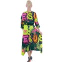 Neon Jesus 8375771 Quarter Sleeve Wrap Front Maxi Dress View2