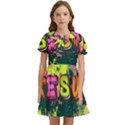 Neon Jesus 8375771 Kids  Bow Tie Puff Sleeve Dress View1