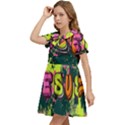Neon Jesus 8375771 Kids  Bow Tie Puff Sleeve Dress View3