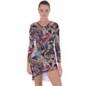 Background Embroidery Pattern Stitches Abstract Asymmetric Cut-Out Shift Dress View1