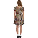 Background Embroidery Pattern Stitches Abstract Kids  Puff Sleeved Dress View4
