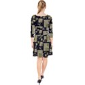 Background Graphic Wallpaper Decor Backdrop Design Quarter Sleeve Front Wrap Dress View2