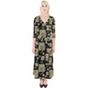 Background Graphic Wallpaper Decor Backdrop Design Quarter Sleeve Wrap Maxi Dress View1